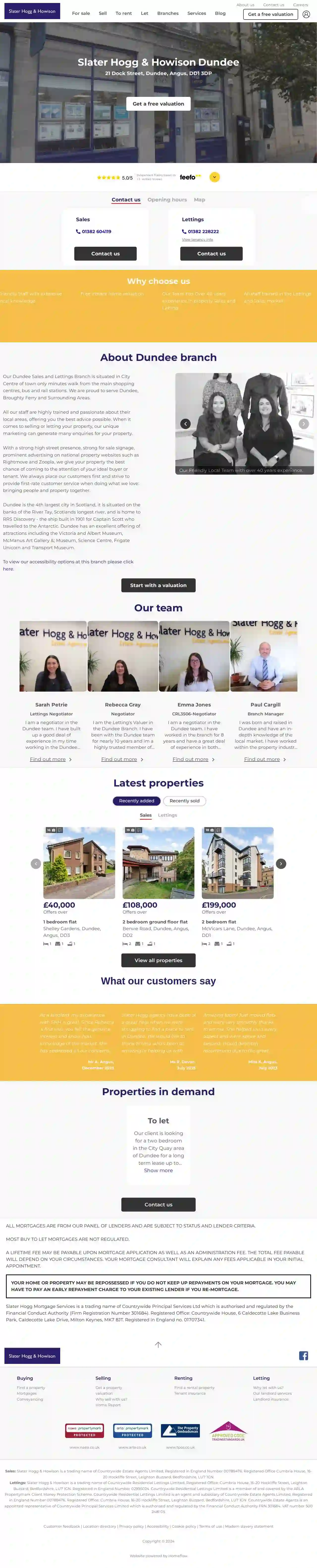 Slater Hogg & Howison Sales and Letting Agents Dundee